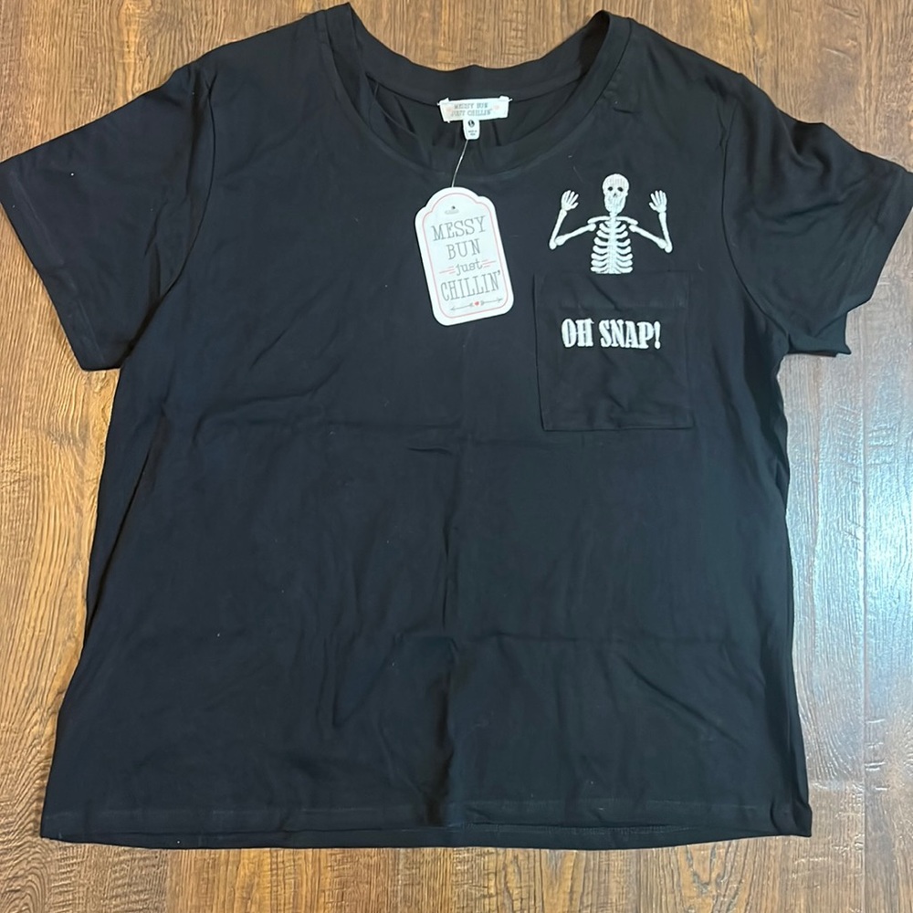 Black Spooky Halloween “Oh Snap” Shirt